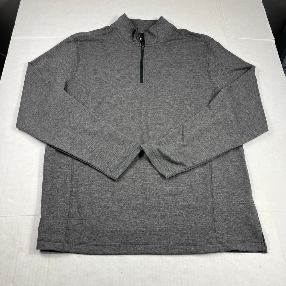 Orvis Mens 1/4 Zip Pullover Gray L Outdoor Performance Casual Shirt Layering Top